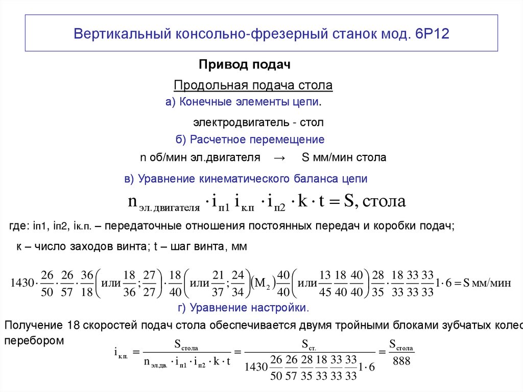 Вертикальный консольно-фрезерный станок мод. 6Р12