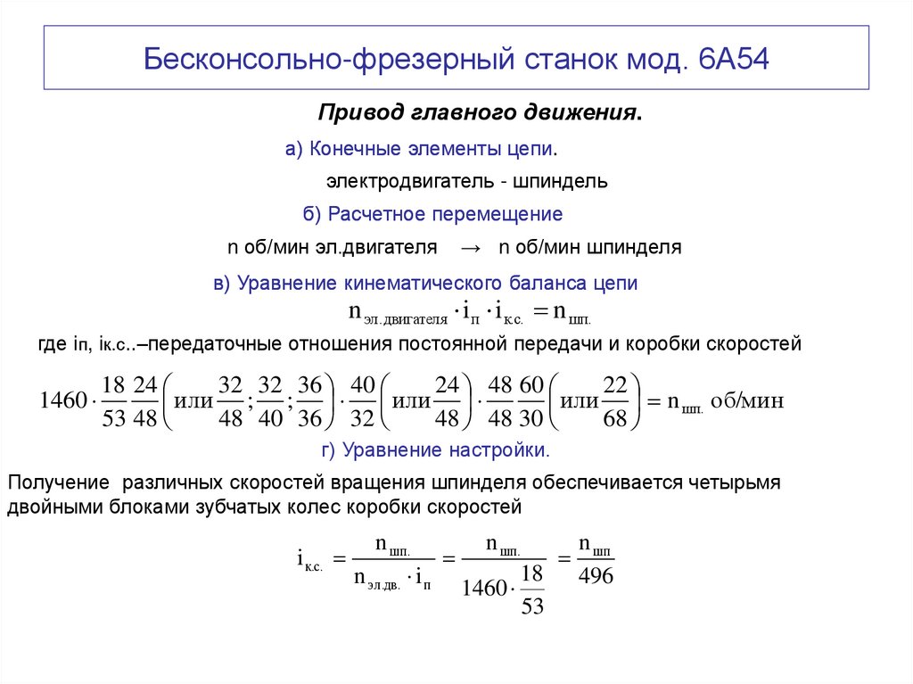 Бесконсольно-фрезерный станок мод. 6А54