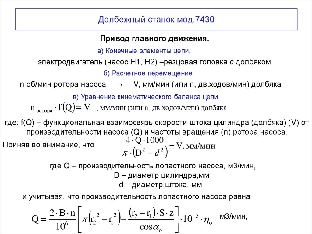 Долбежный станок мод.7430