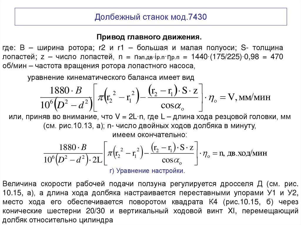 Долбежный станок мод.7430