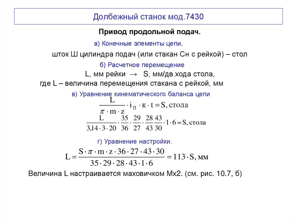 Долбежный станок мод.7430