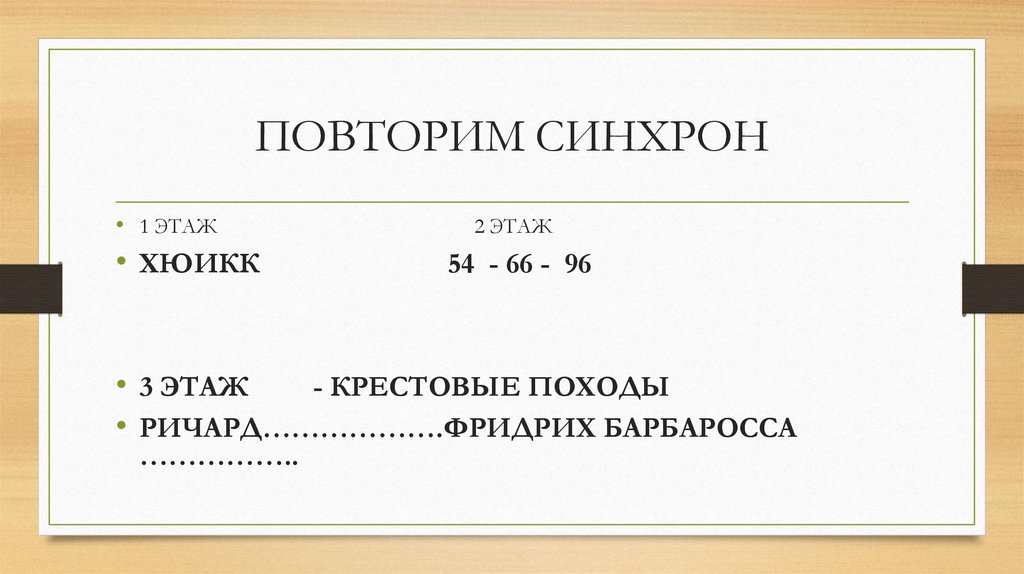 ПОВТОРИМ СИНХРОН