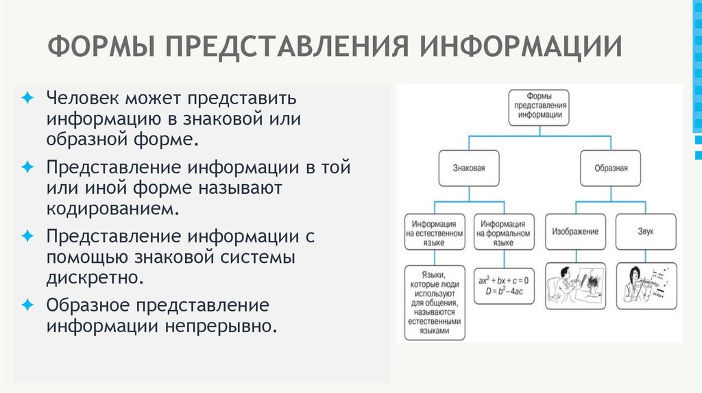 ФОРМЫ ПРЕДСТАВЛЕНИЯ ИНФОРМАЦИИ