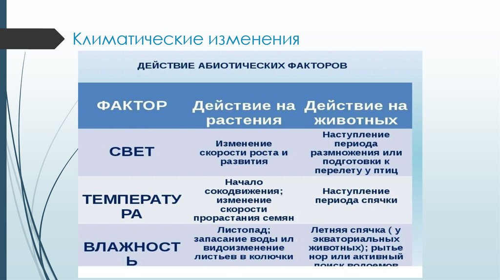 Климатические изменения