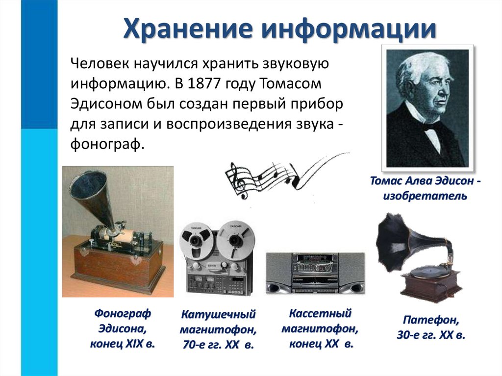 Хранение информации