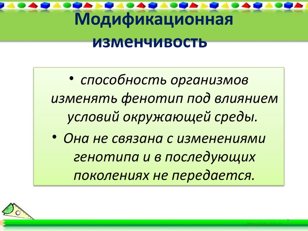 Модификационная изменчивость