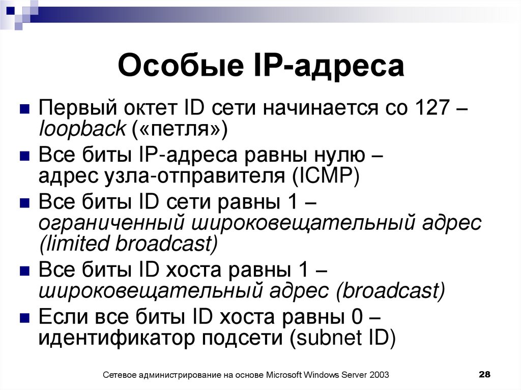 Особые IP-адреса