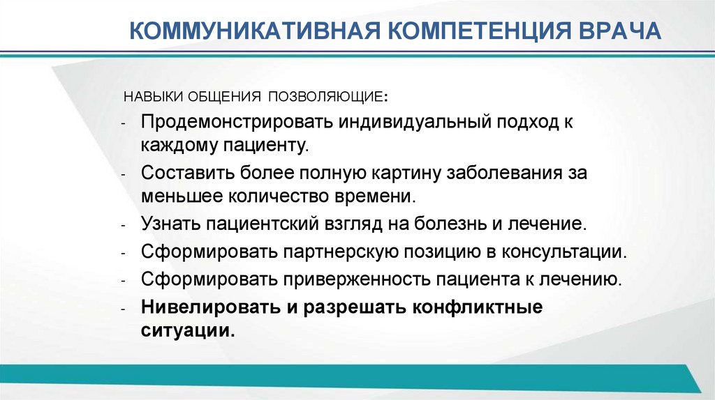 КОММУНИКАТИВНАЯ КОМПЕТЕНЦИЯ ВРАЧА