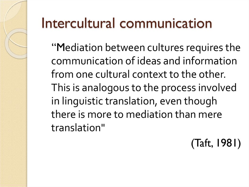 Intercultural communication
