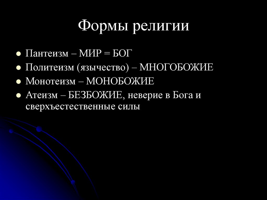 Формы религии