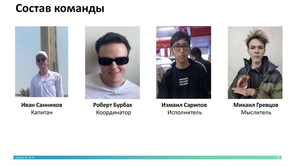 Состав команды