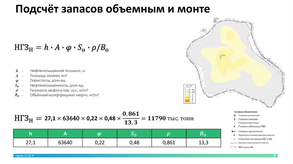 Подсчёт запасов объемным и монте