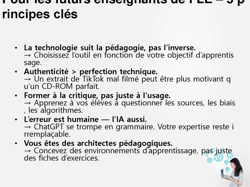 Pour les futurs enseignants de FLE – 5 principes clés