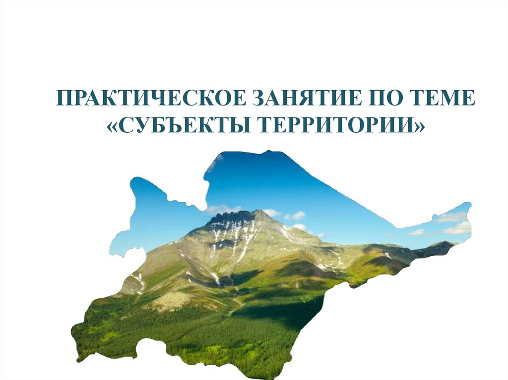 ПРАКТИЧЕСКОЕ ЗАНЯТИЕ ПО ТЕМЕ «СУБЪЕКТЫ ТЕРРИТОРИИ»
