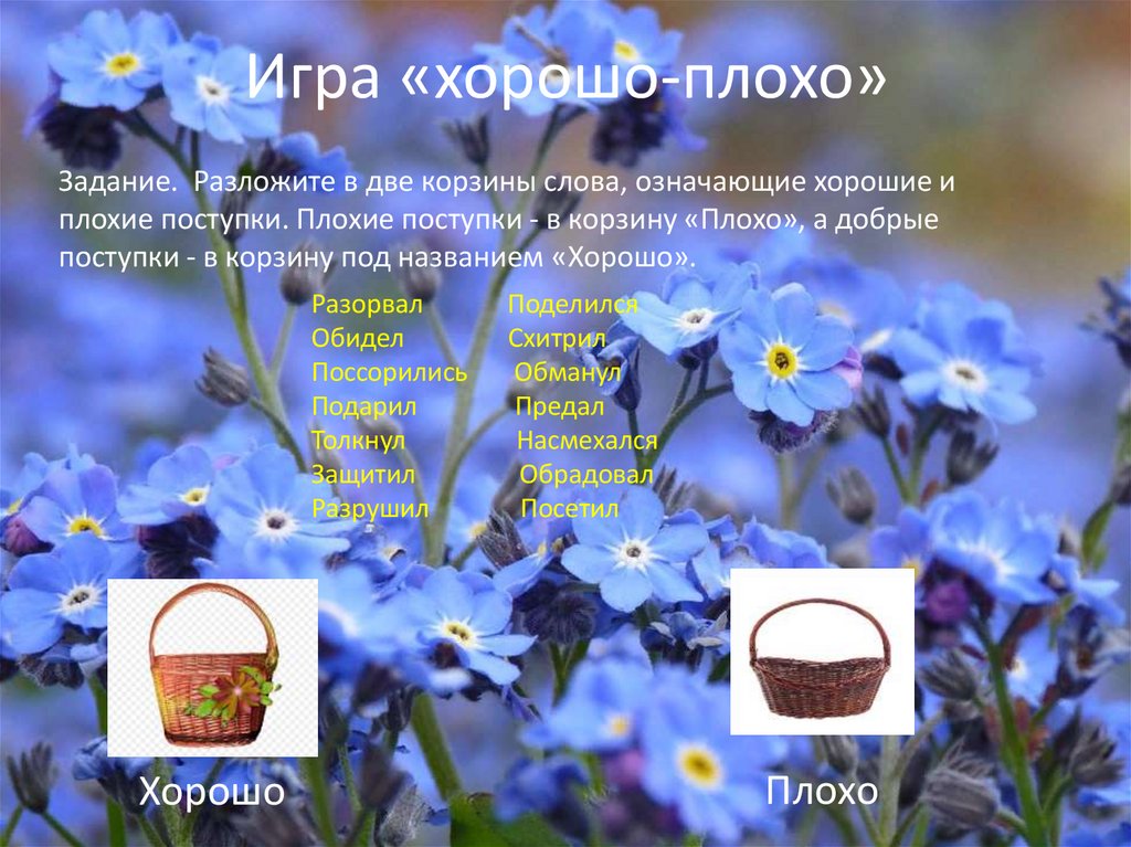 Игра «хорошо-плохо»