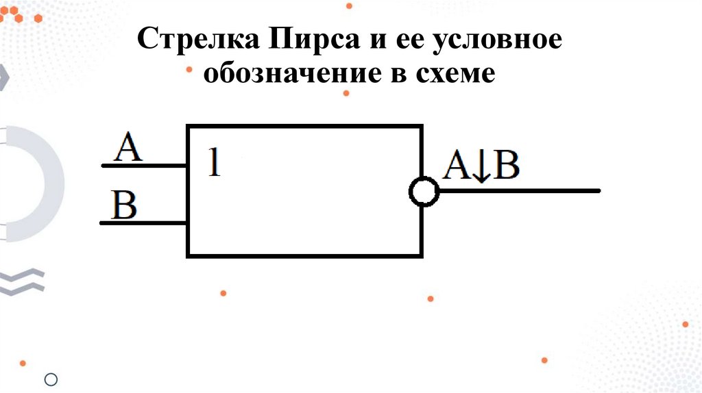 Стрелка Пирса и ее условное обозначение в схеме
