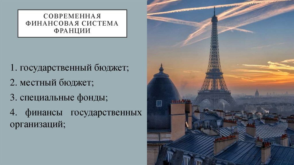 Современная финансовая система Франции