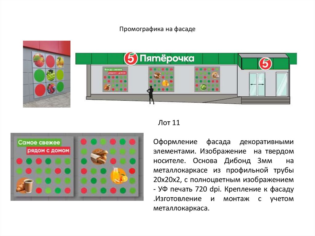 Промографика на фасаде