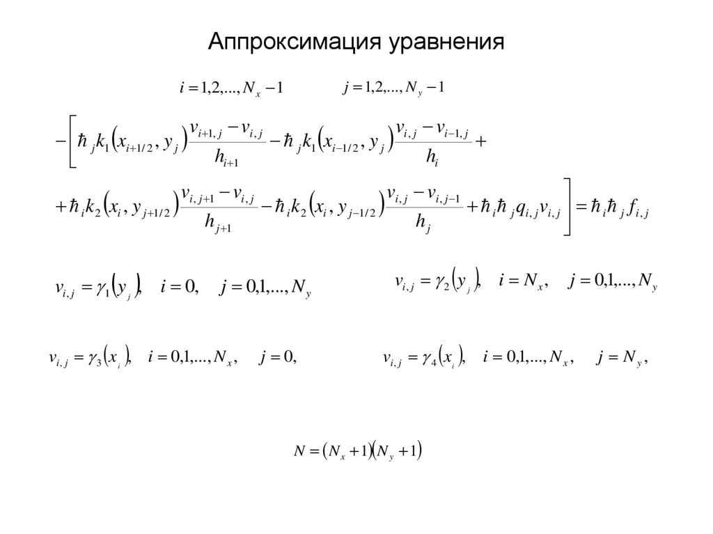 Аппроксимация уравнения