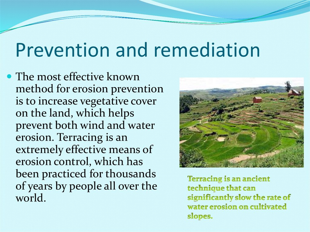Prevention and remediation
