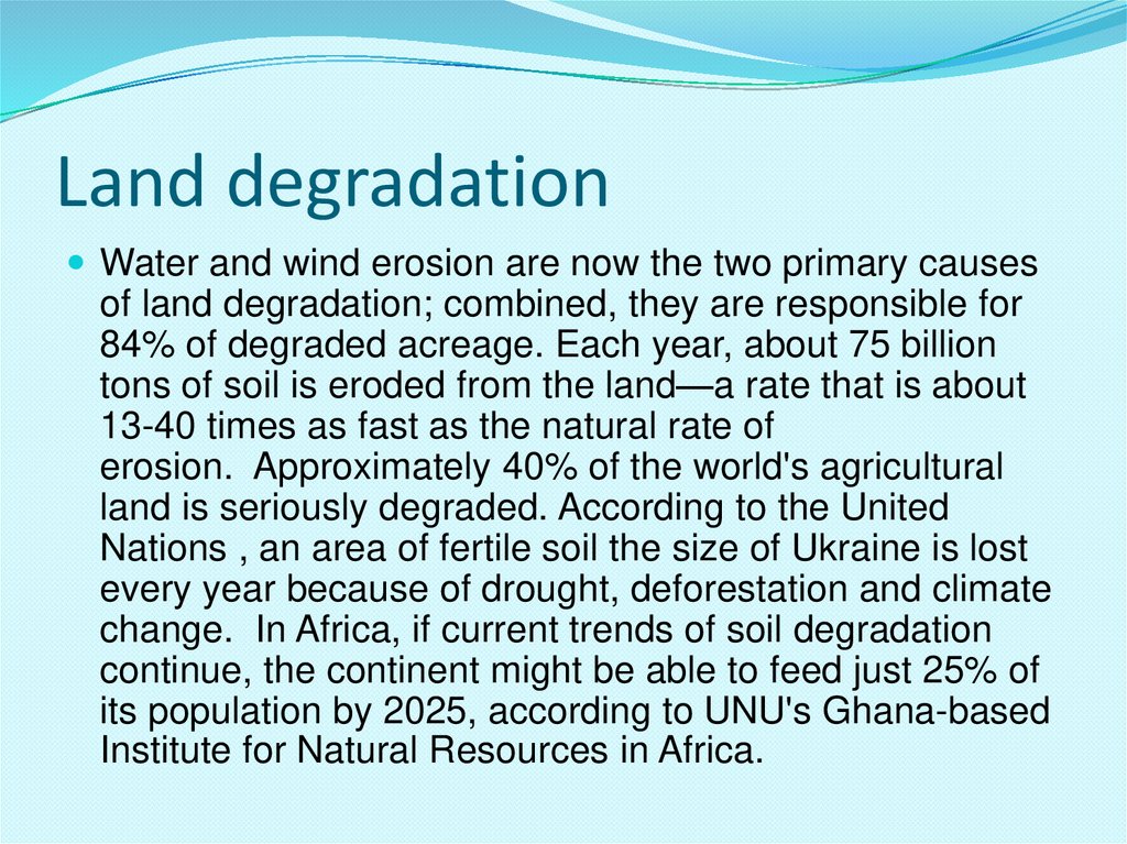 Land degradation