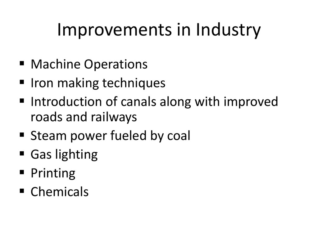 Improvements in Industry