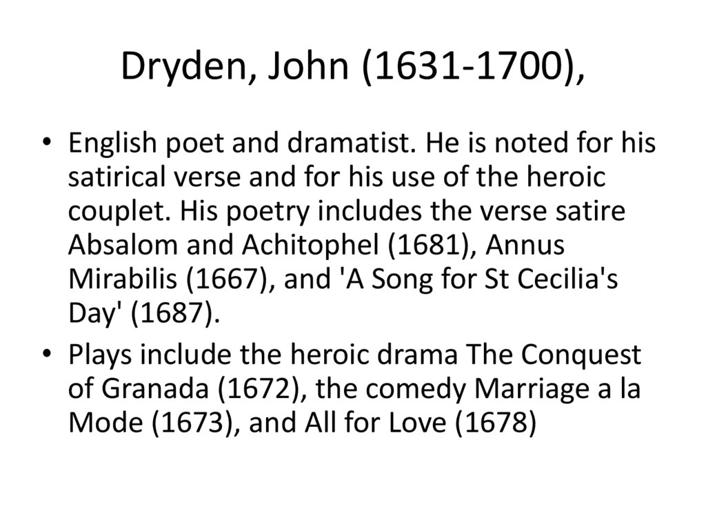 Dryden, John (1631-1700),