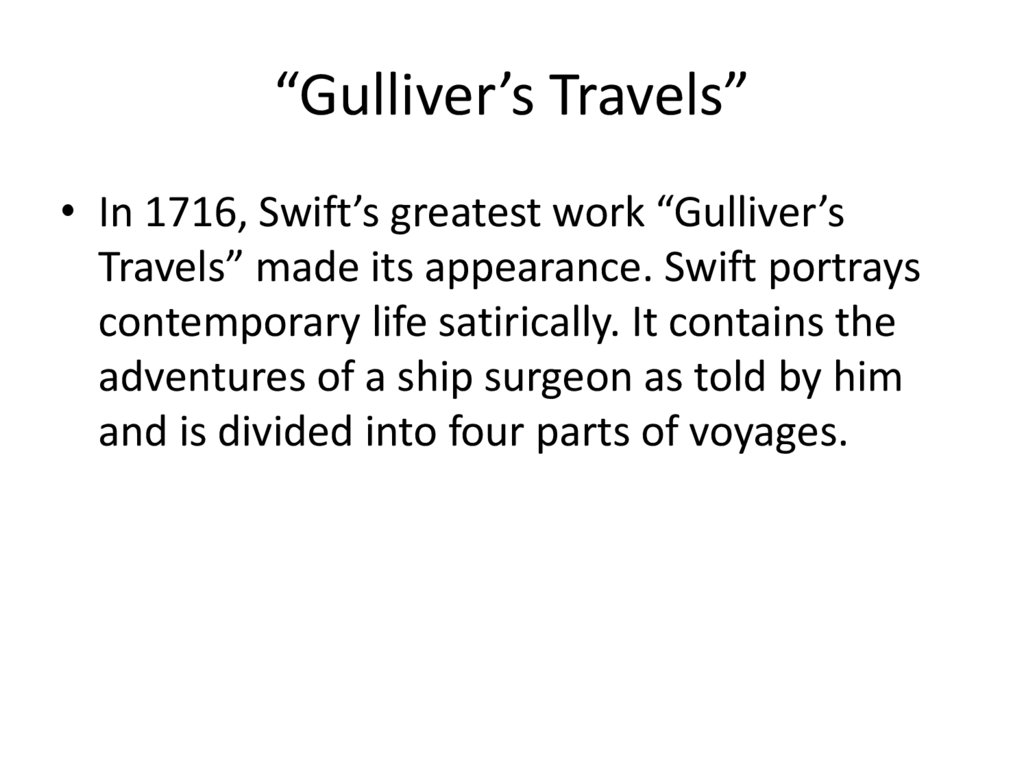 “Gulliver’s Travels”