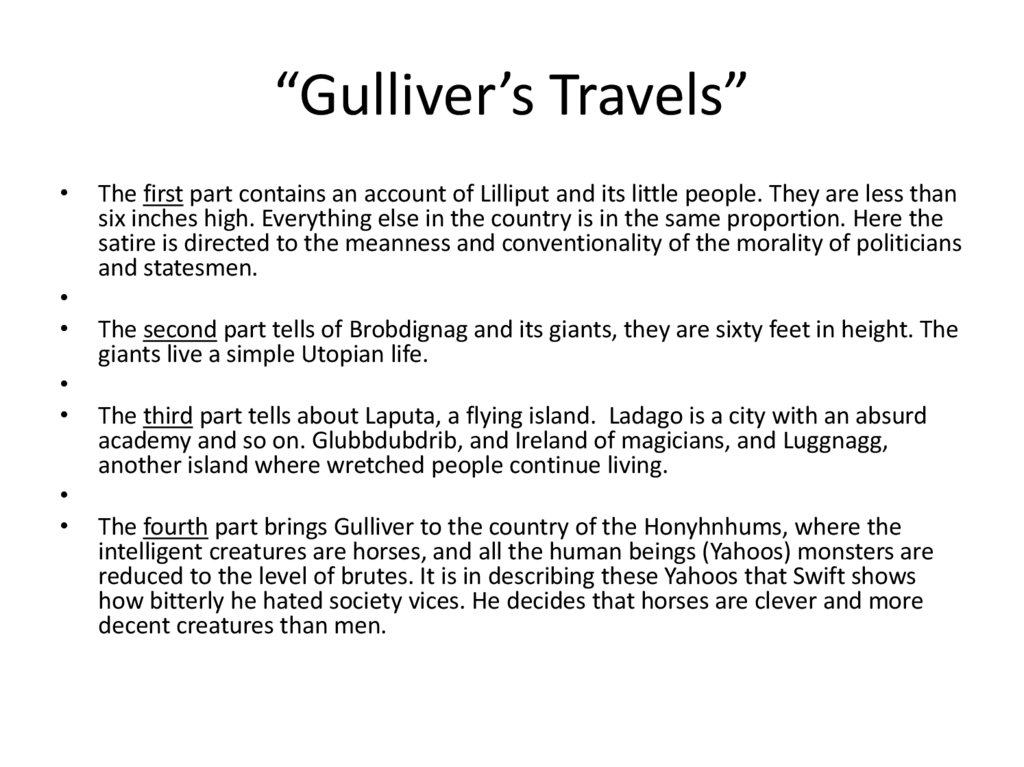 “Gulliver’s Travels”
