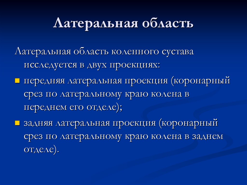 Латеральная область