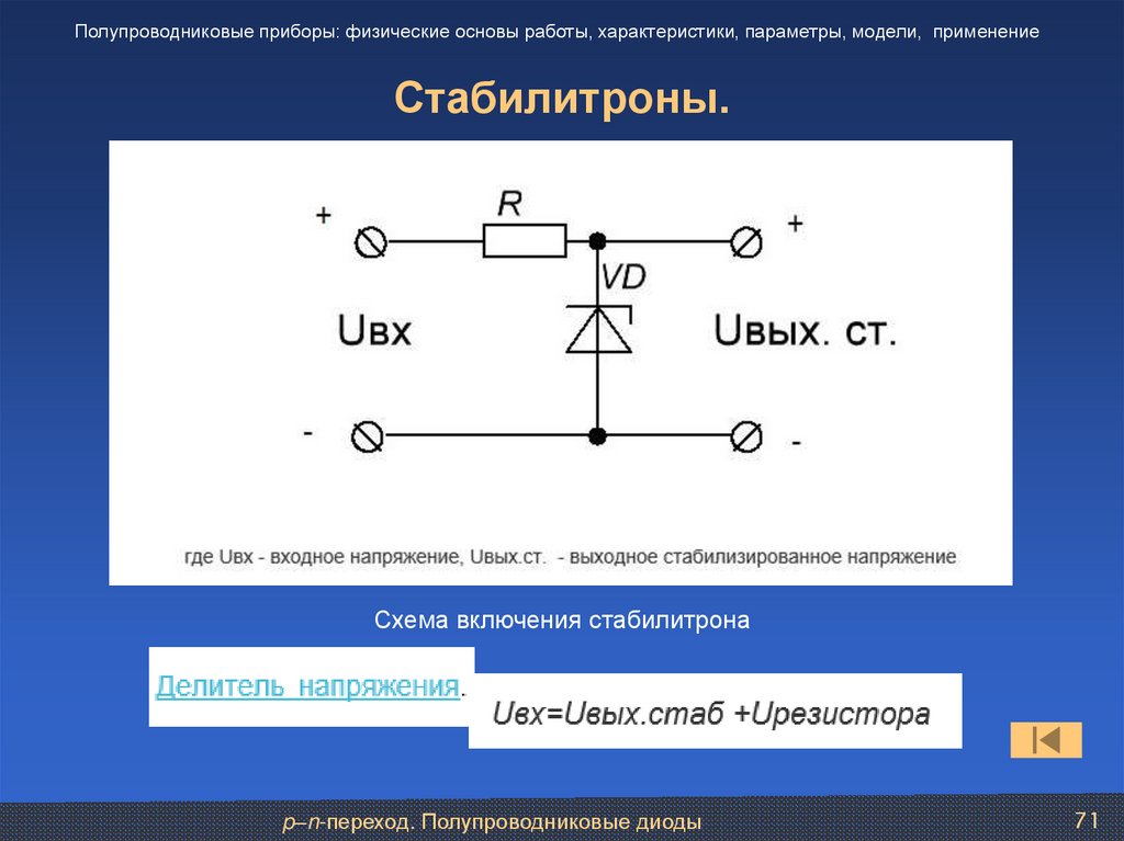 Стабилитроны.