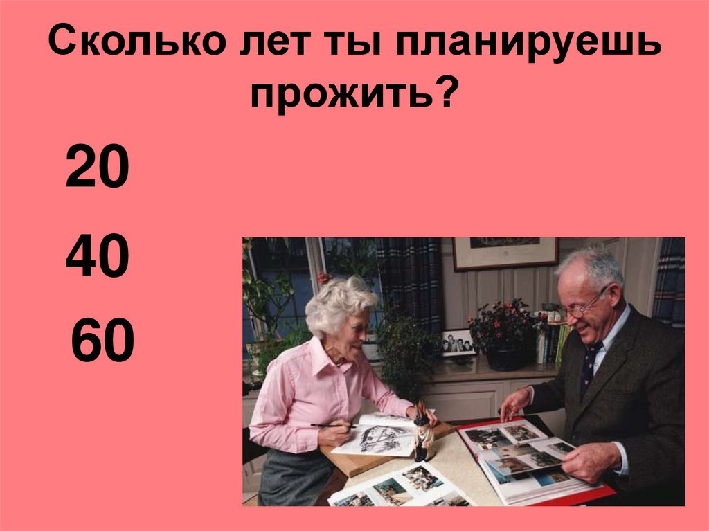 Сколько лет ты планируешь прожить?