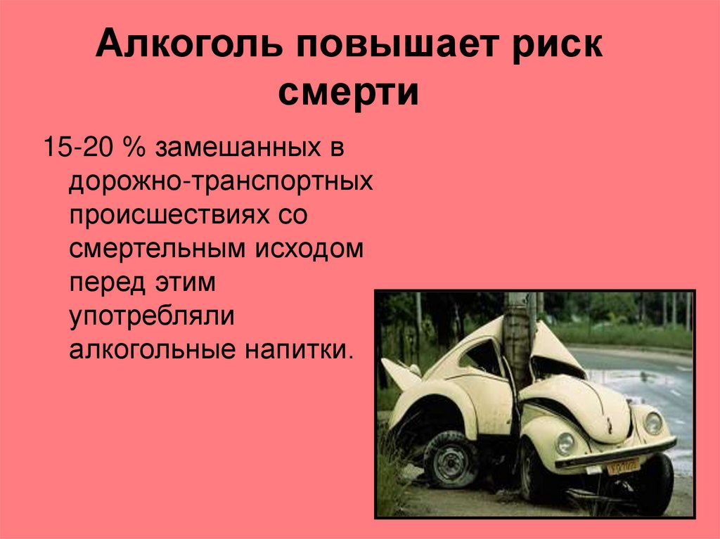 Алкоголь повышает риск смерти