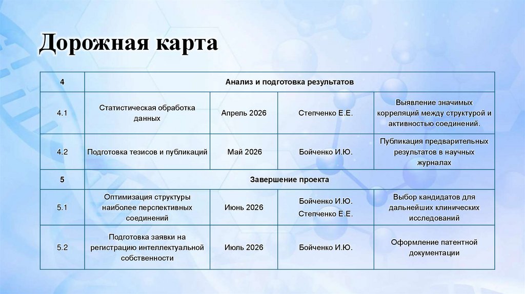 Дорожная карта