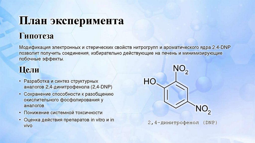 План эксперимента
