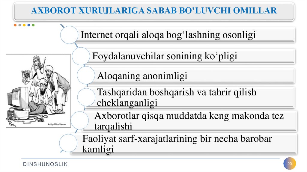 AXBOROT XURUJLARIGA SABAB BO’LUVCHI OMILLAR