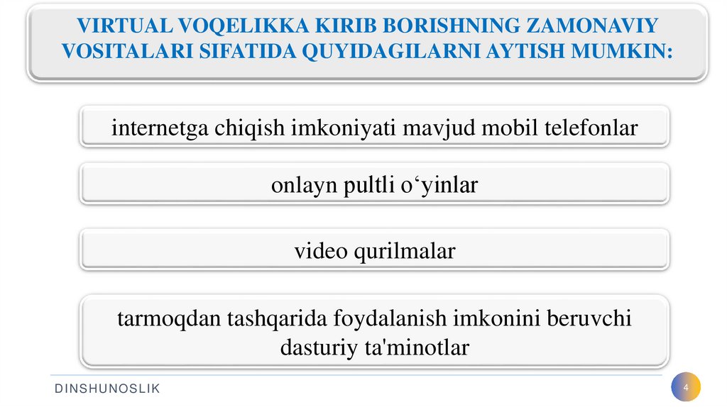 VIRTUAL VOQELIKKA KIRIB BORISHNING ZAMONAVIY VOSITALARI SIFATIDA QUYIDAGILARNI AYTISH MUMKIN: