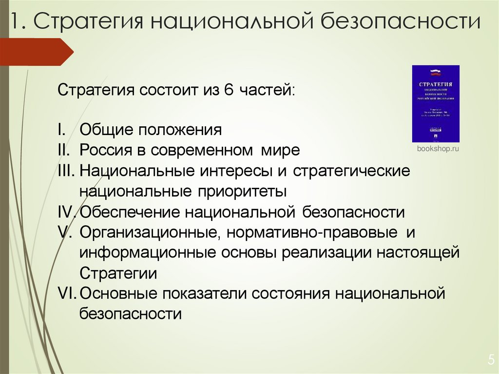 1. Стратегия национальной безопасности