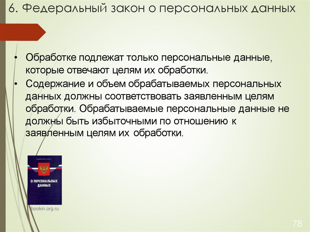 6. Федеральный закон о персональных данных
