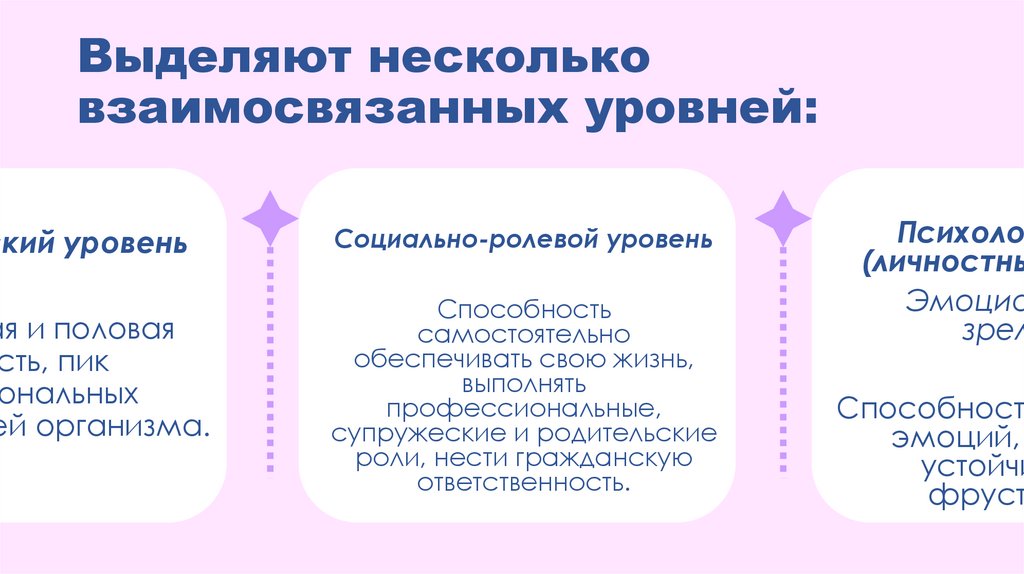 Выделяют несколько взаимосвязанных уровней: