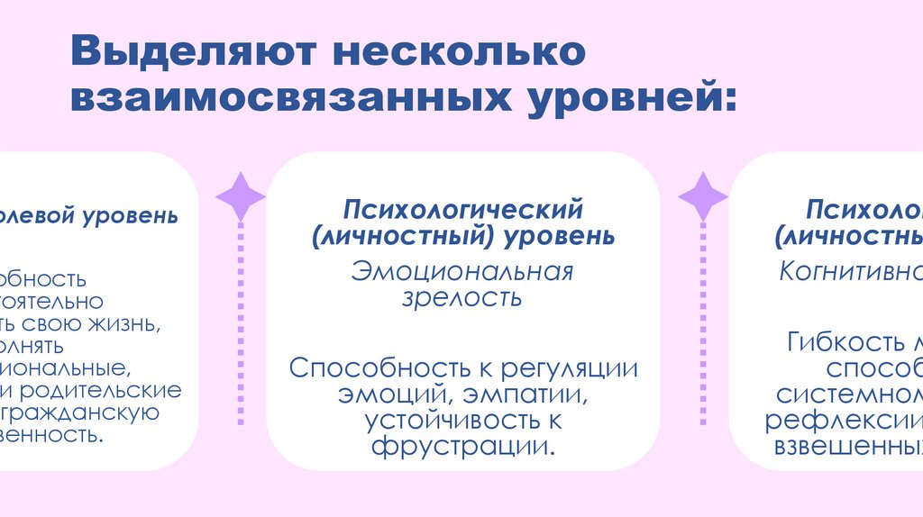 Выделяют несколько взаимосвязанных уровней: