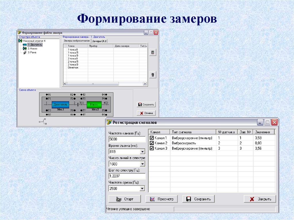 Формирование замеров