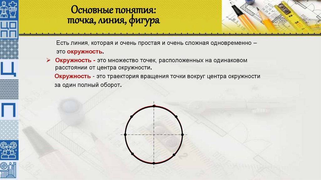 Основные понятия: точка, линия, фигура