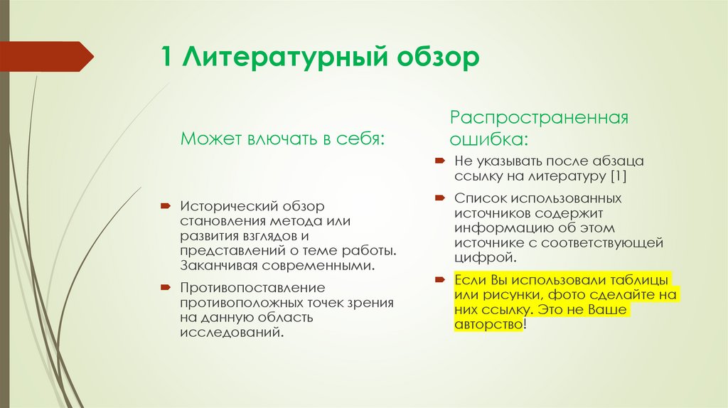 1 Литературный обзор