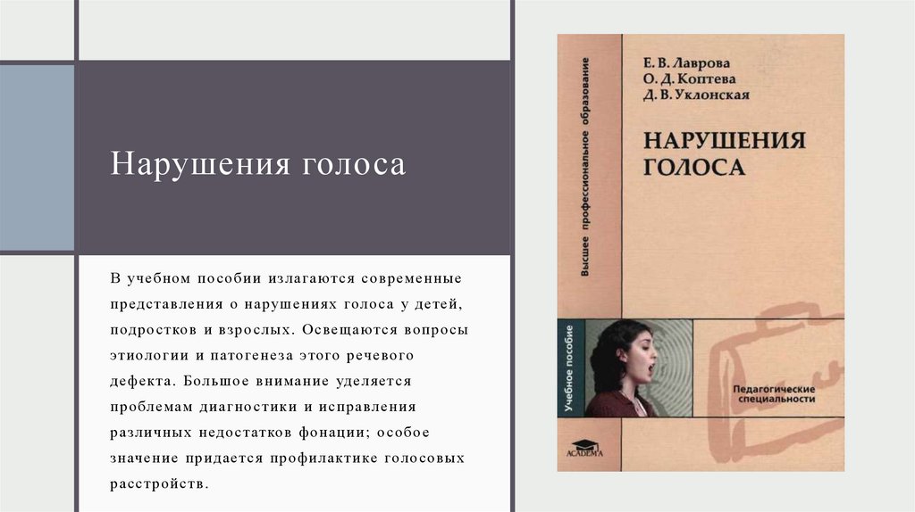 Нарушения голоса