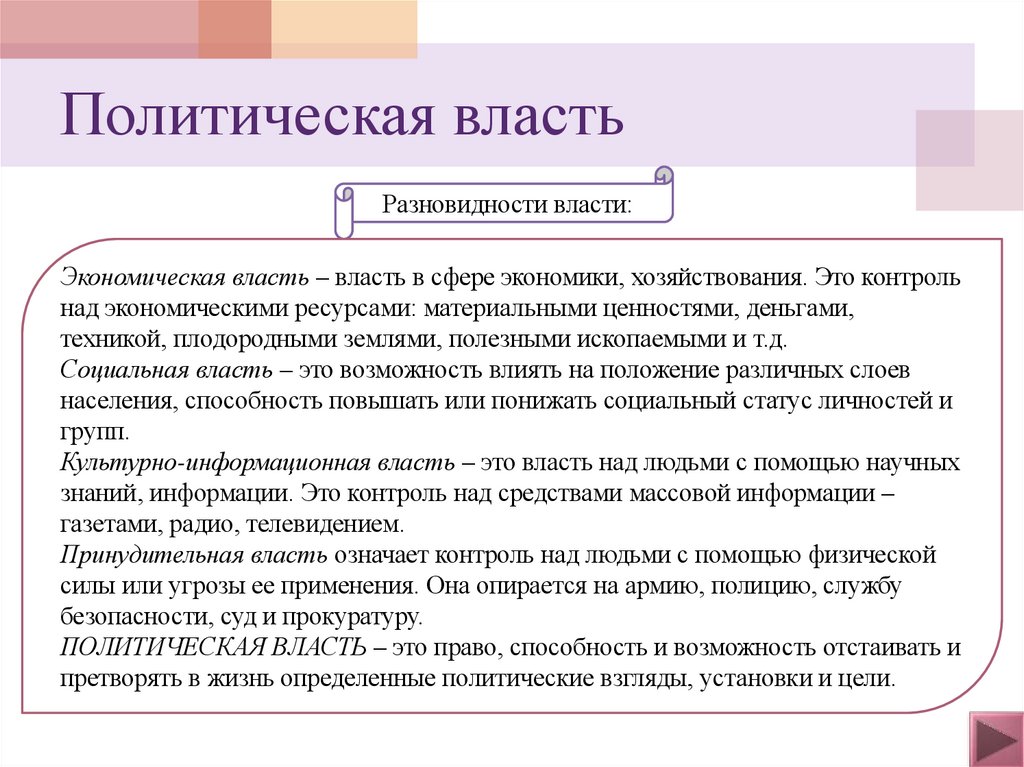 Политическая власть