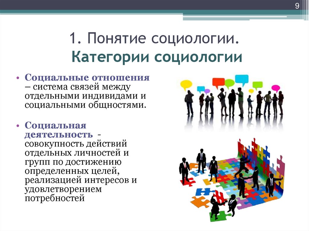 1. Понятие социологии. Категории социологии