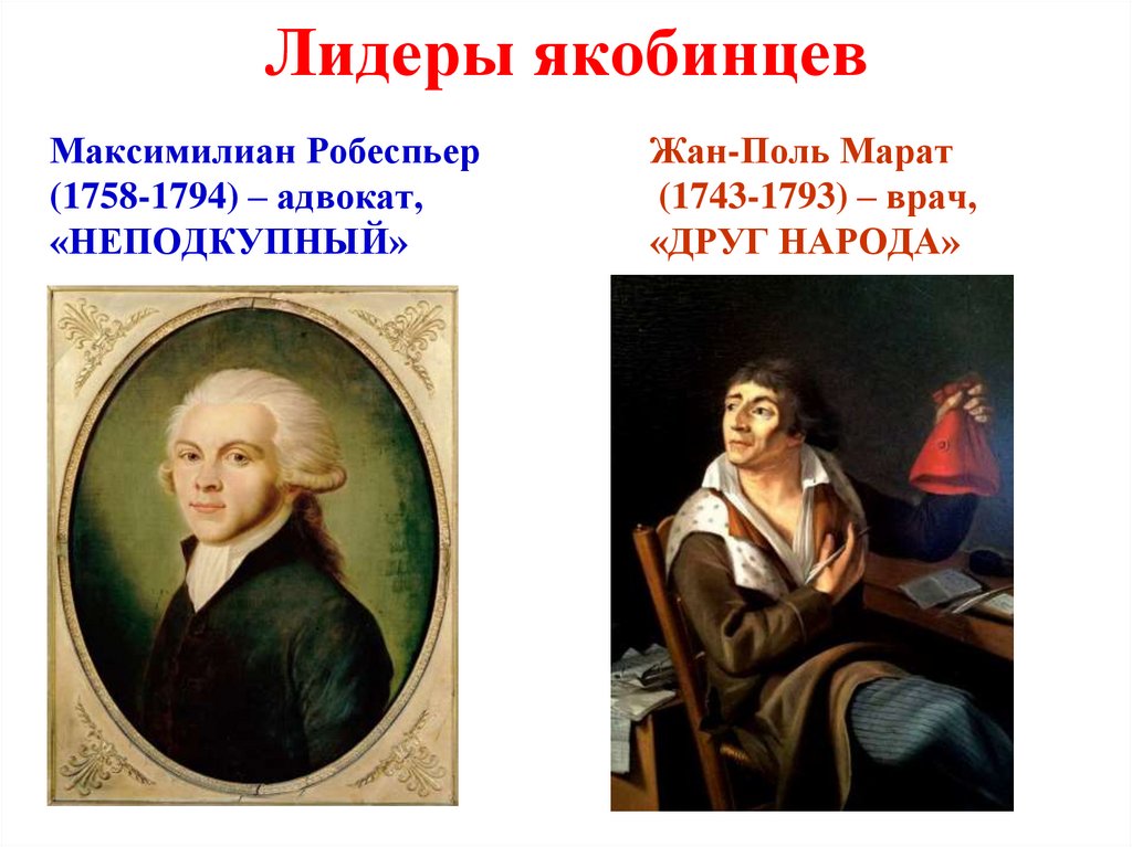 Лидеры якобинцев