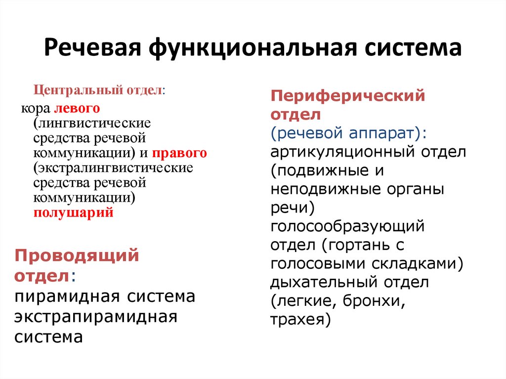 Речевая функциональная система