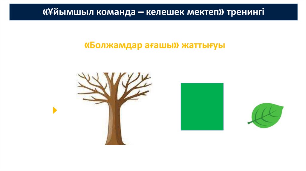 «Ұйымшыл команда – келешек мектеп» тренингі